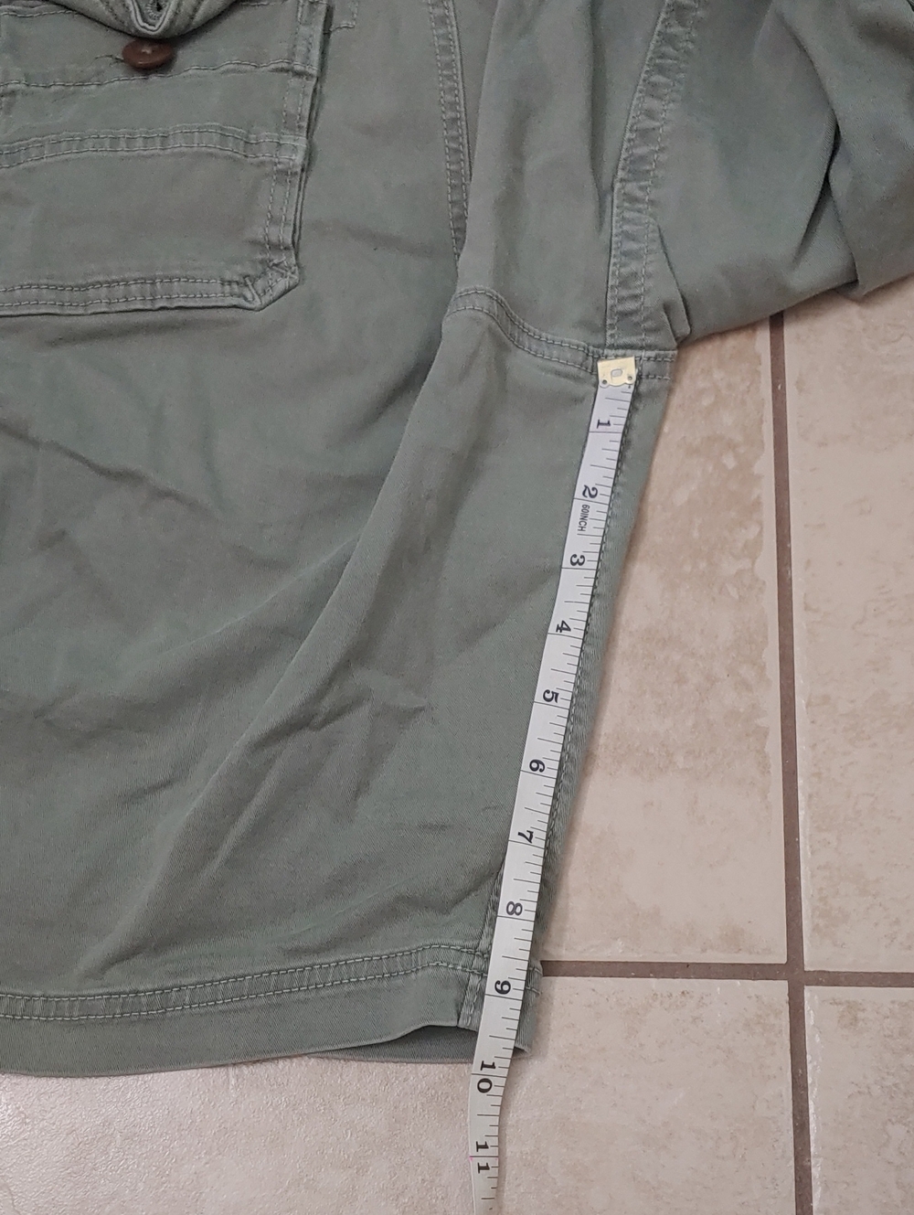American Eagle Men's Green Cargo Shorts 10" Active Flex Size 32 - Picture 5 of 5
